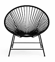Leppard Weaved Accent Chair Black