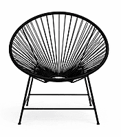 Leppard Weaved Accent Chair Black