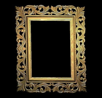 3D Carving Mirror Frame 015