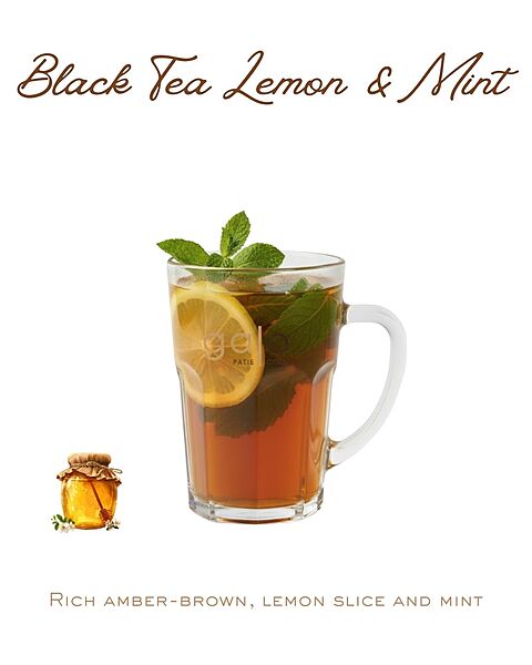 Hot Black Tea Lemon Mint