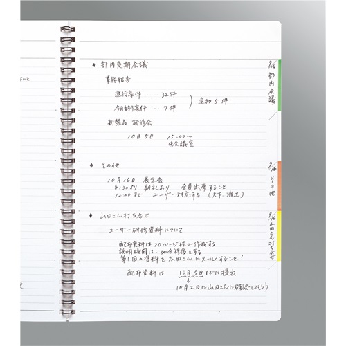 Kokuyo Twin Ring Notebook (Edge ​​title) B5 A ruled 40 sheets