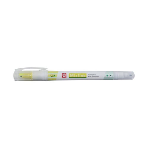 Sakura Crepas Mixline Twin Highlighter Pen Fluorescent Yellow
