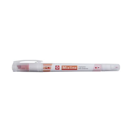 Sakura Crepas Mixline Twin Highlighter Pen Coral Red
