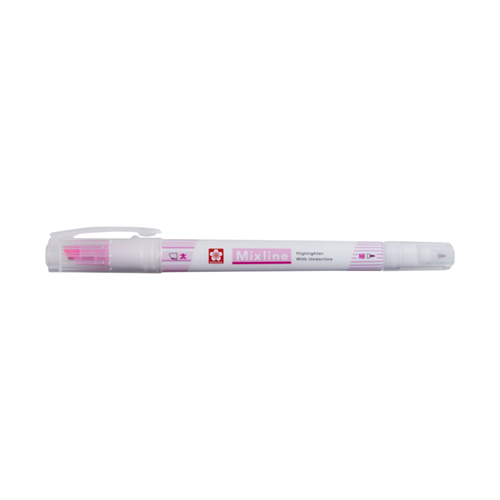 Sakura Crepas Mixline Twin Highlighter Pen Soft Fluorescent Pink