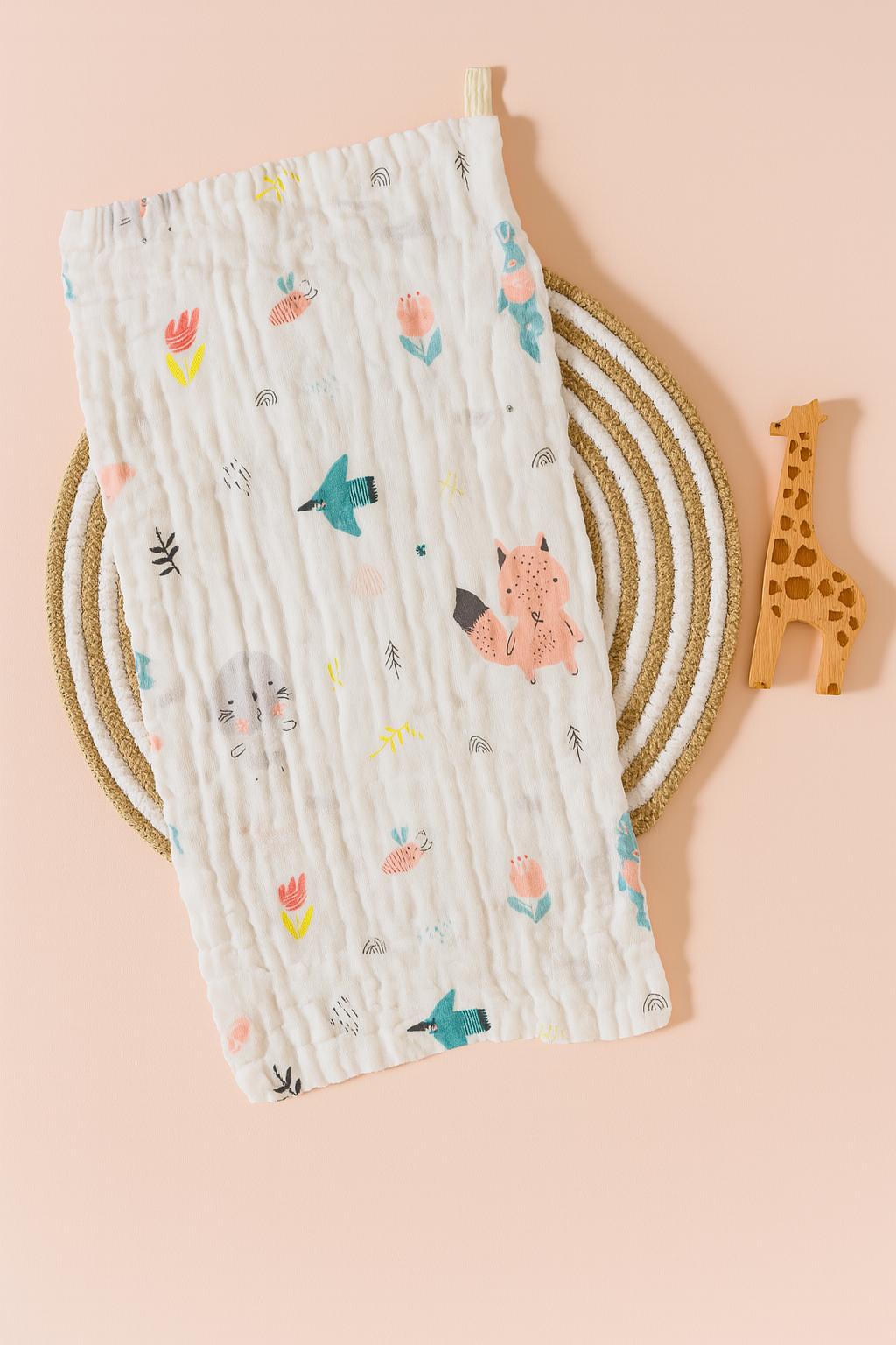 Premium Crinkled Muslin Burp Cloths (Pack of 2)