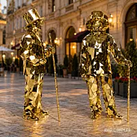 GOLD MAN LIVING STATUE