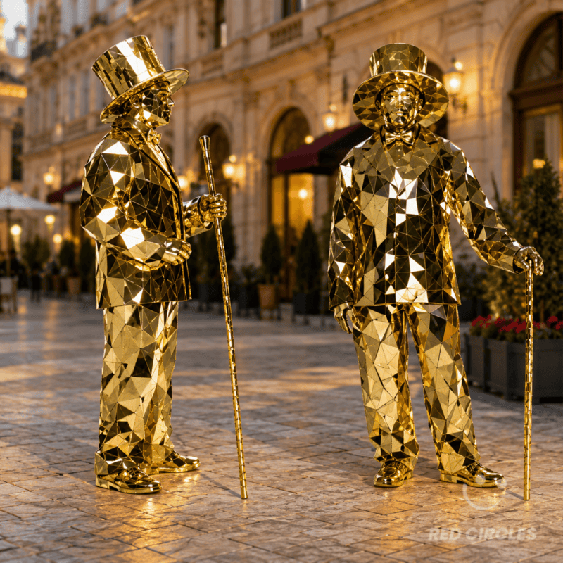 GOLD MAN LIVING STATUE