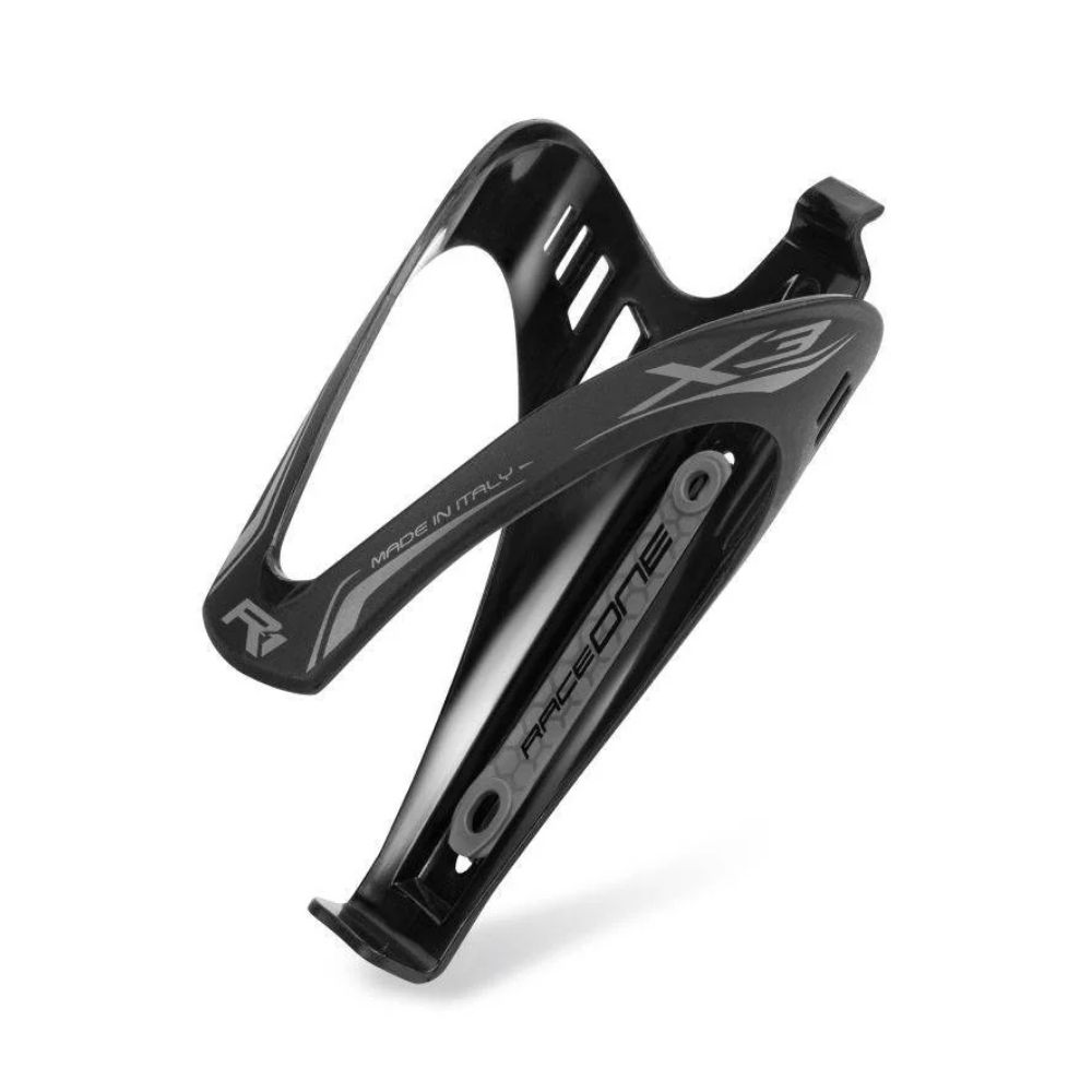 Raceone Bottle Cage X3 OEM black-silver (1BCX3BLG)