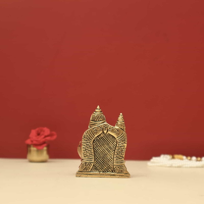 Brass Kuber - 3.5 inch Height | Elegant Brass Idol of Kuber for Wealth and Abundance