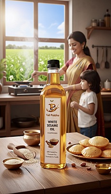 White Seasame Oil (Cold & Wood Pressed)