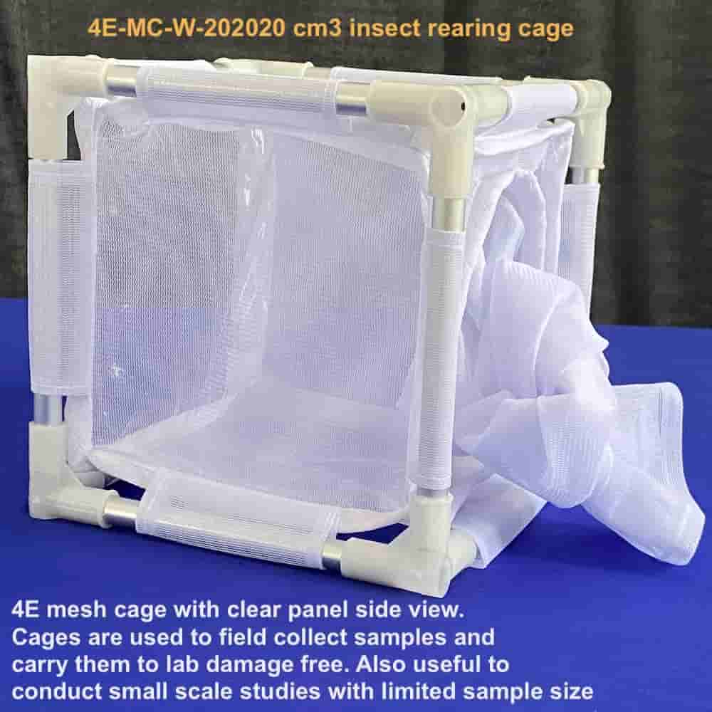 4E-MC-W-252525 Eco Mesh Clear White Insect Cage