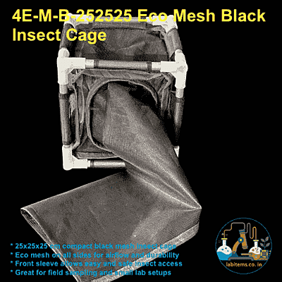 4E-M-B-252525 Eco Mesh Black Insect Cage