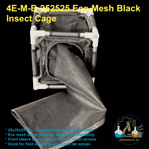 4E-M-B-252525 Eco Mesh Black Insect Cage