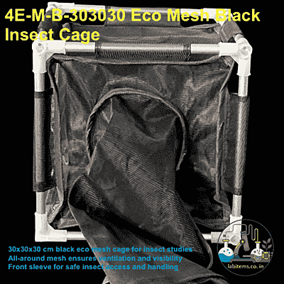 4E-M-B-303030 Eco Mesh Black Insect Cage