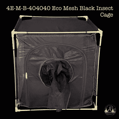 4E-M-B-404040 Eco Mesh Black Insect Cage