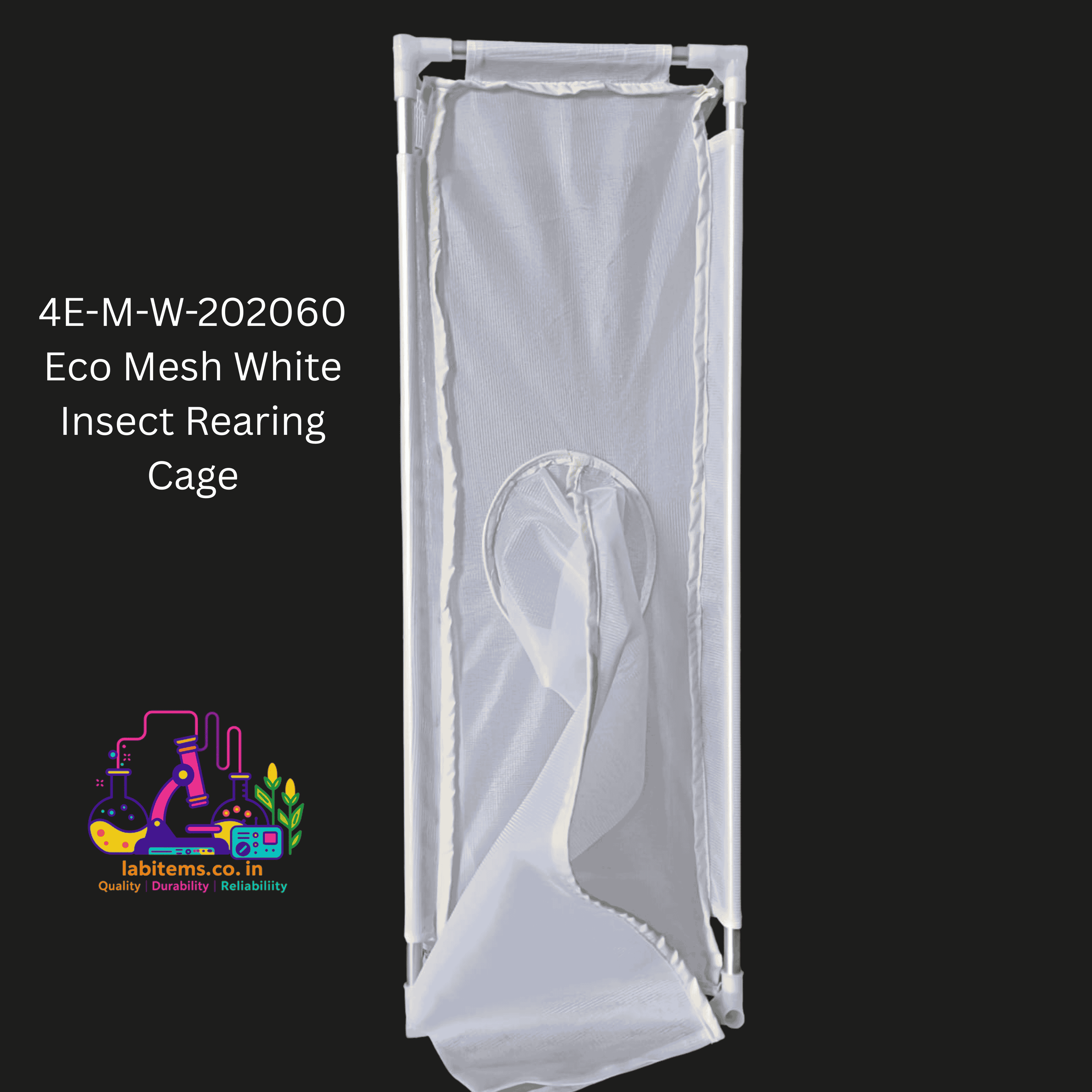 4E-M-W-202060 Eco Mesh White Insect Rearing Cage