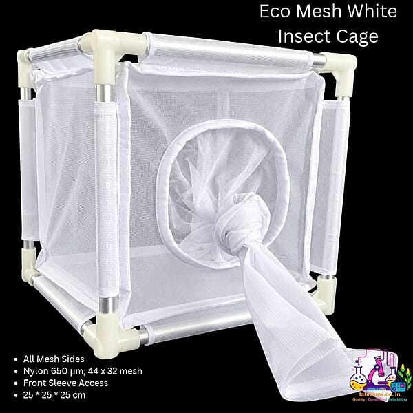 4E-M-W-252525 Eco Mesh White Insect Cage