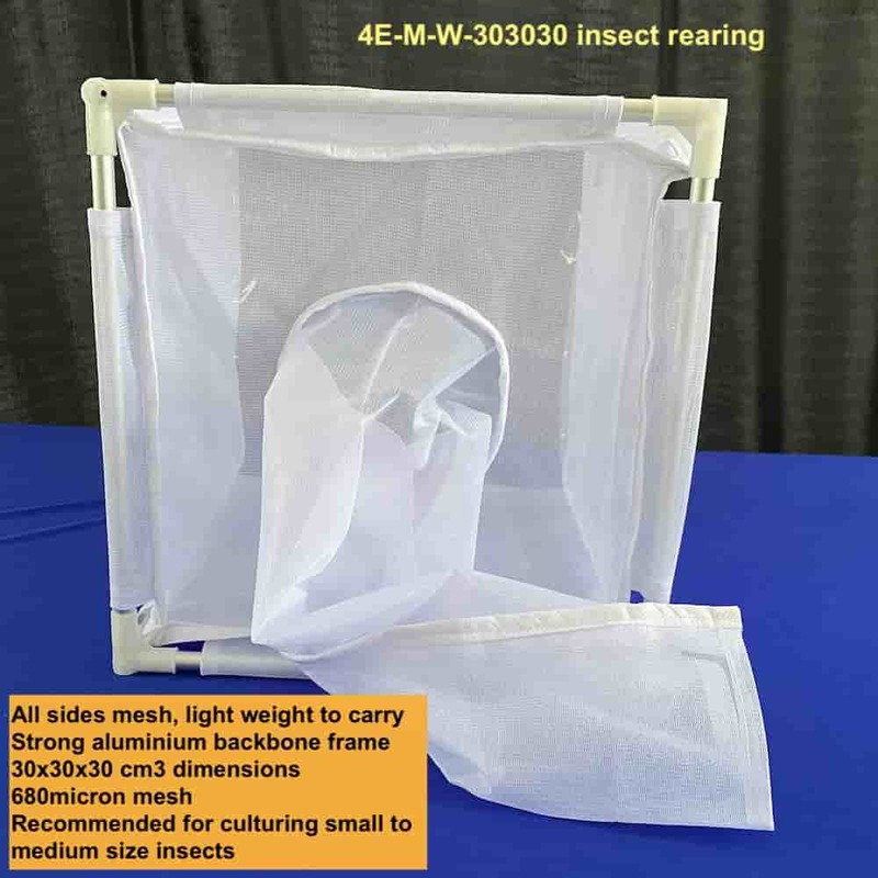 4E-M-W-303030 Fine Mesh White Insect Cage