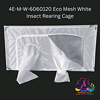 4E-M-W-6060120 Eco Mesh White Insect Rearing Cage