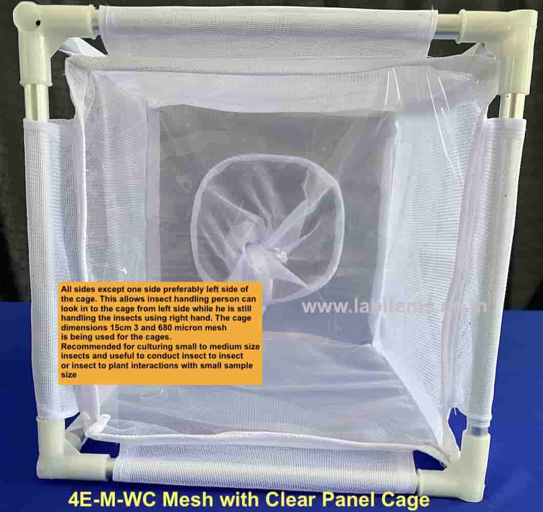 4E-MC-W-151515 Eco mesh Clear White Insect Cage