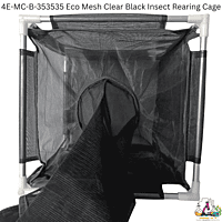4E-MC-B-353535 Eco Mesh Clear Black Insect Cage