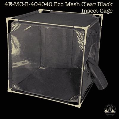 4E-MC-B-404040 Eco Mesh Clear Black Insect Cage