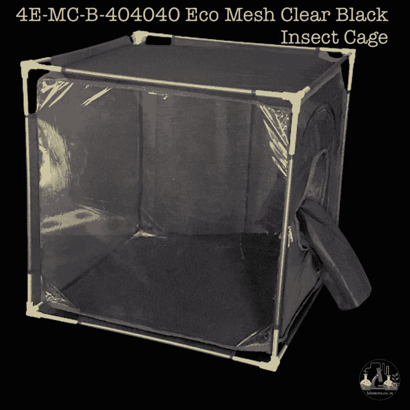 4E-MC-B-404040 Eco Mesh Clear Black Insect Cage