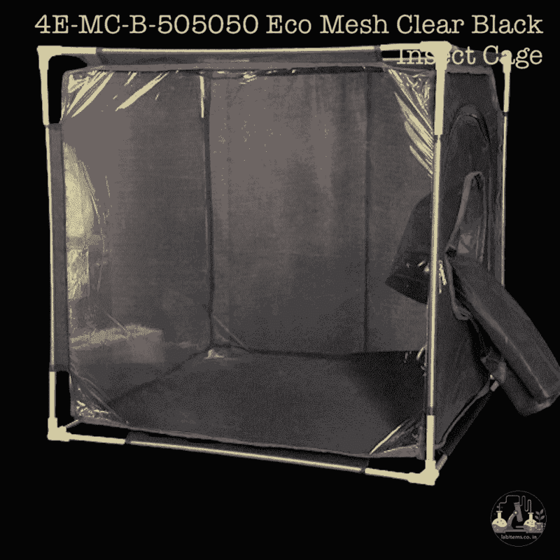 4E-MC-B-505050 Eco Mesh Clear Black Insect Cage