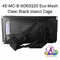 4E-MC-B-6060120 Eco Mesh Clear Black Insect Cage