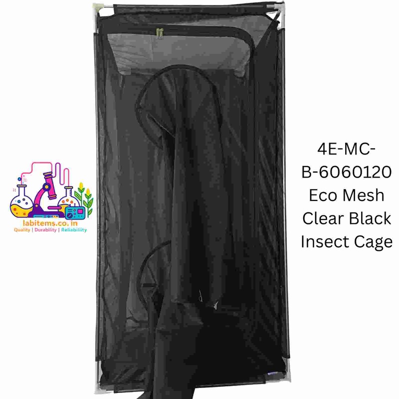 4E-MC-B-6060120 Eco Mesh Clear Black Insect Cage