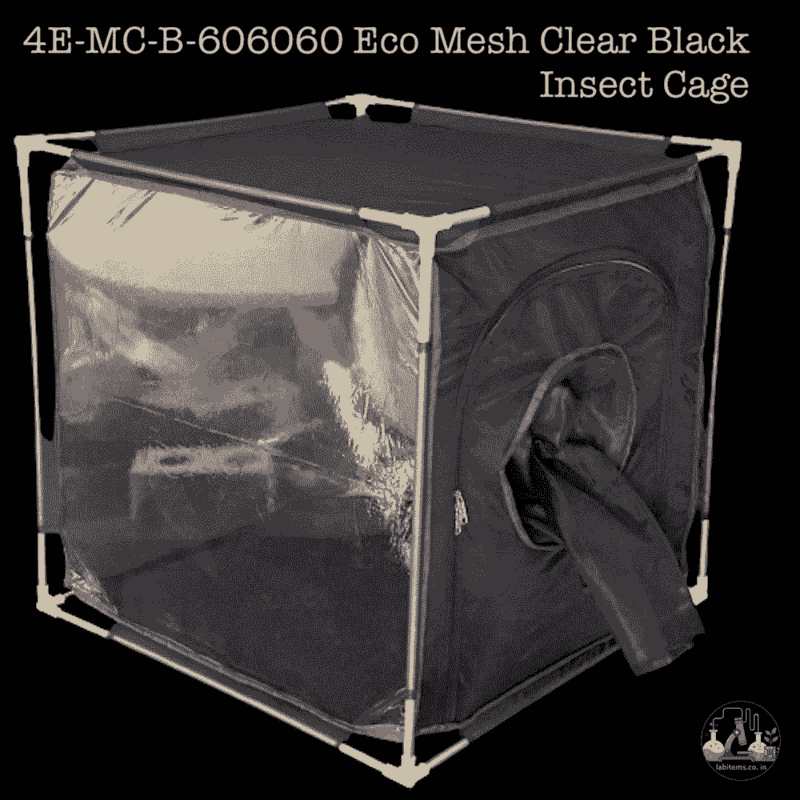 4E-MC-B-606060 Eco Mesh Clear Black Insect Cage