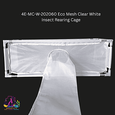 4E-MC-W-202060 Eco Mesh Clear White Insect Rearing Cage