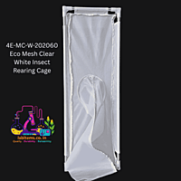 4E-MC-W-202060 Eco Mesh Clear White Insect Rearing Cage