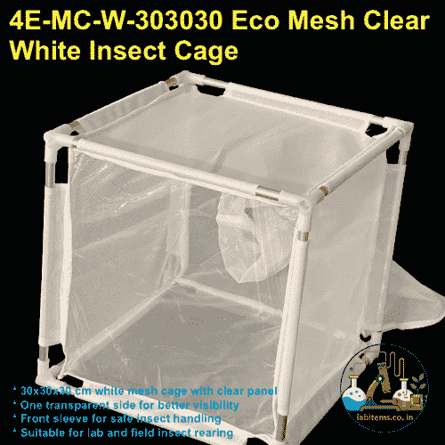 4E-MC-W-303030 Eco Mesh Clear White Insect Cage