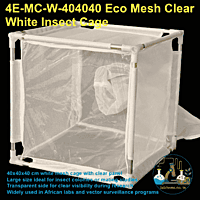 4E-MC-W-404040 Eco Mesh Clear White Insect Cage