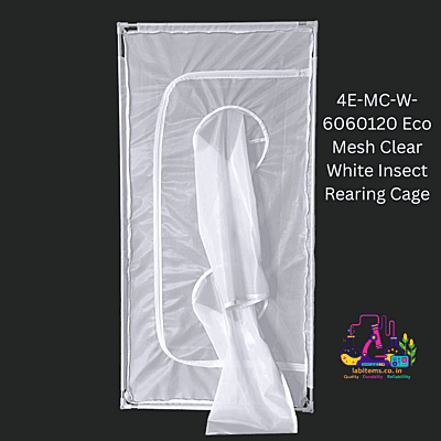 4E-MC-W-6060120 Eco Mesh Clear White Insect Rearing Cage