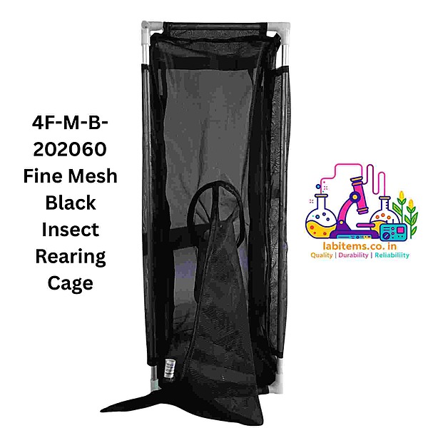 4F-M-B-202060 Fine Mesh Black Insect Rearing Cage