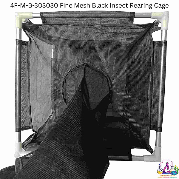 4F-M-B-303030 Fine Mesh Black Insect Rearing Cage