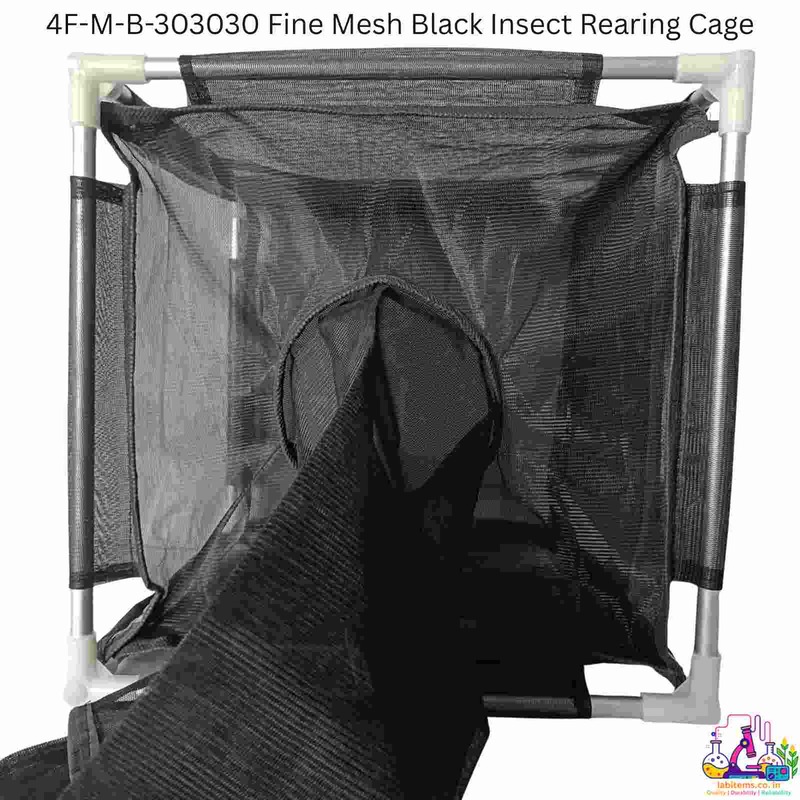 4F-M-B-303030 Fine Mesh Black Insect Rearing Cage
