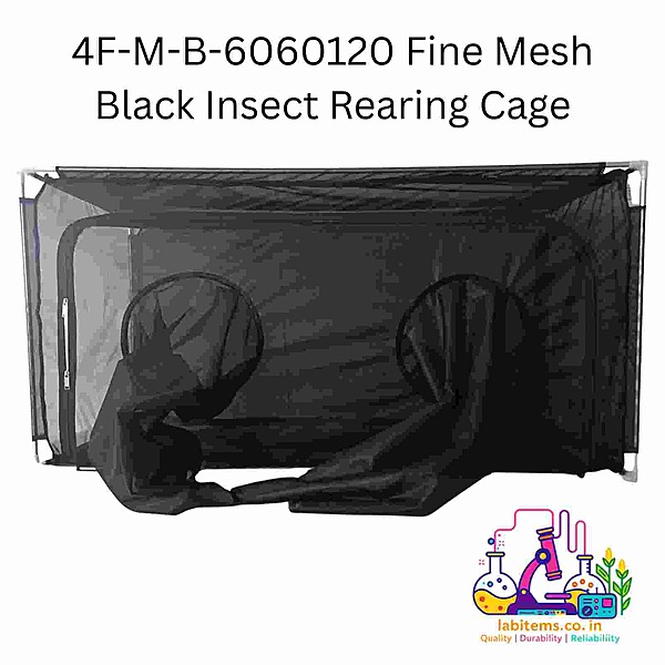 4F-M-B-6060120 Fine Mesh Black Insect Rearing Cage