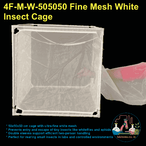 4F-M-W-505050 Fine Mesh White Insect Cage