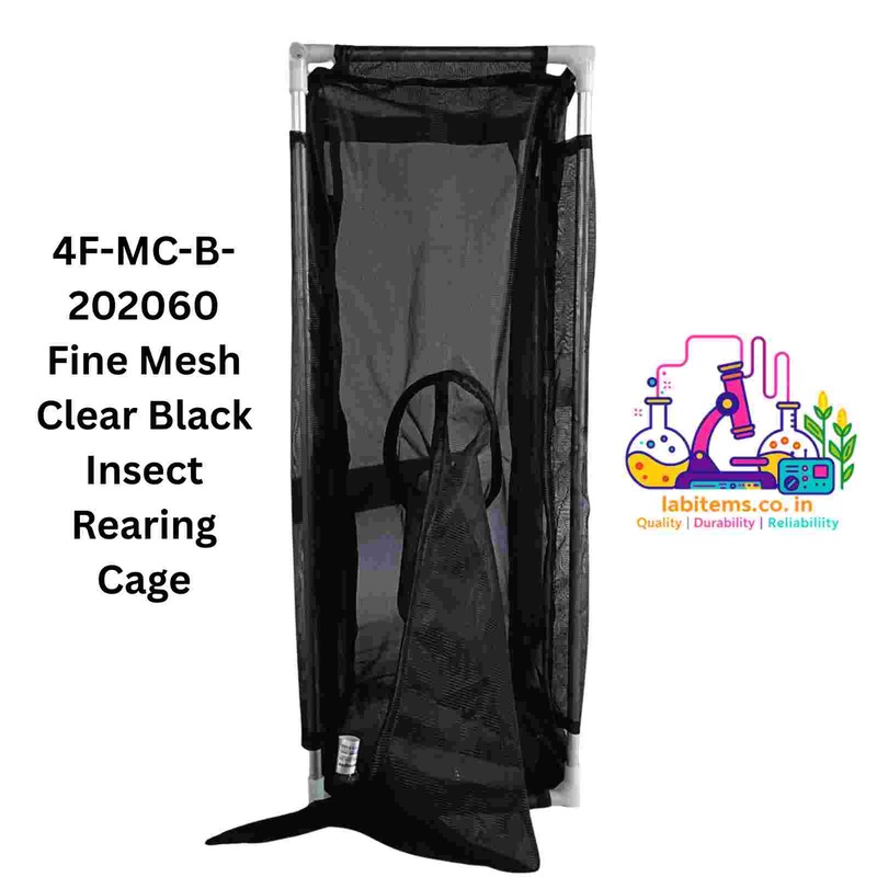 4F-MC-B-202060 Fine Mesh Clear Black Insect Rearing Cage