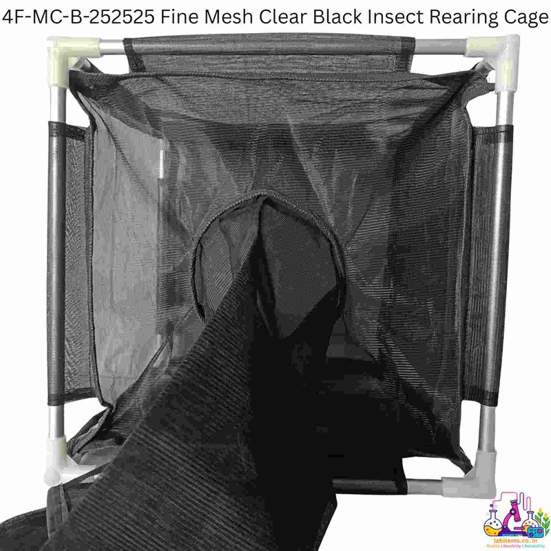 4F-MC-B-252525 Fine Mesh Clear Black Insect Rearing Cage