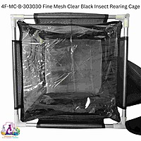 4F-MC-B-303030 Fine Mesh Clear Black Insect Rearing Cage