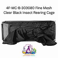 4F-MC-B-303080 Fine Mesh Clear Black Insect Rearing Cage