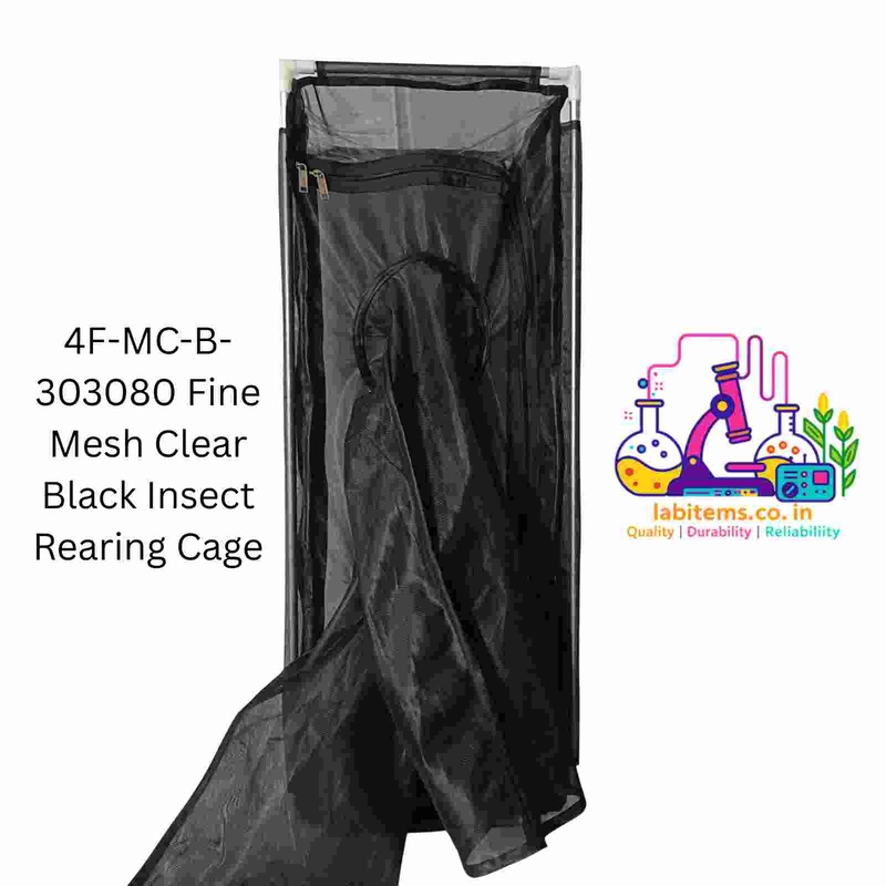 4F-MC-B-303080 Fine Mesh Clear Black Insect Rearing Cage