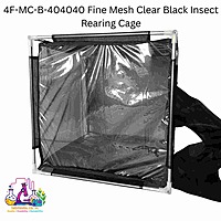 4F-MC-B-404040 Fine Mesh Clear Black Insect Rearing Cage