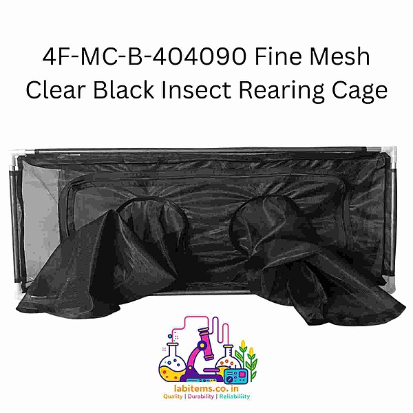 4F-MC-B-404090 Fine Mesh Clear Black Insect Rearing Cage