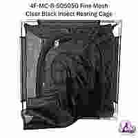 4F-MC-B-505050 Fine Mesh Clear Black Insect Rearing Cage