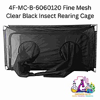 4F-MC-B-6060120 Fine Mesh Clear Black Insect Rearing Cage